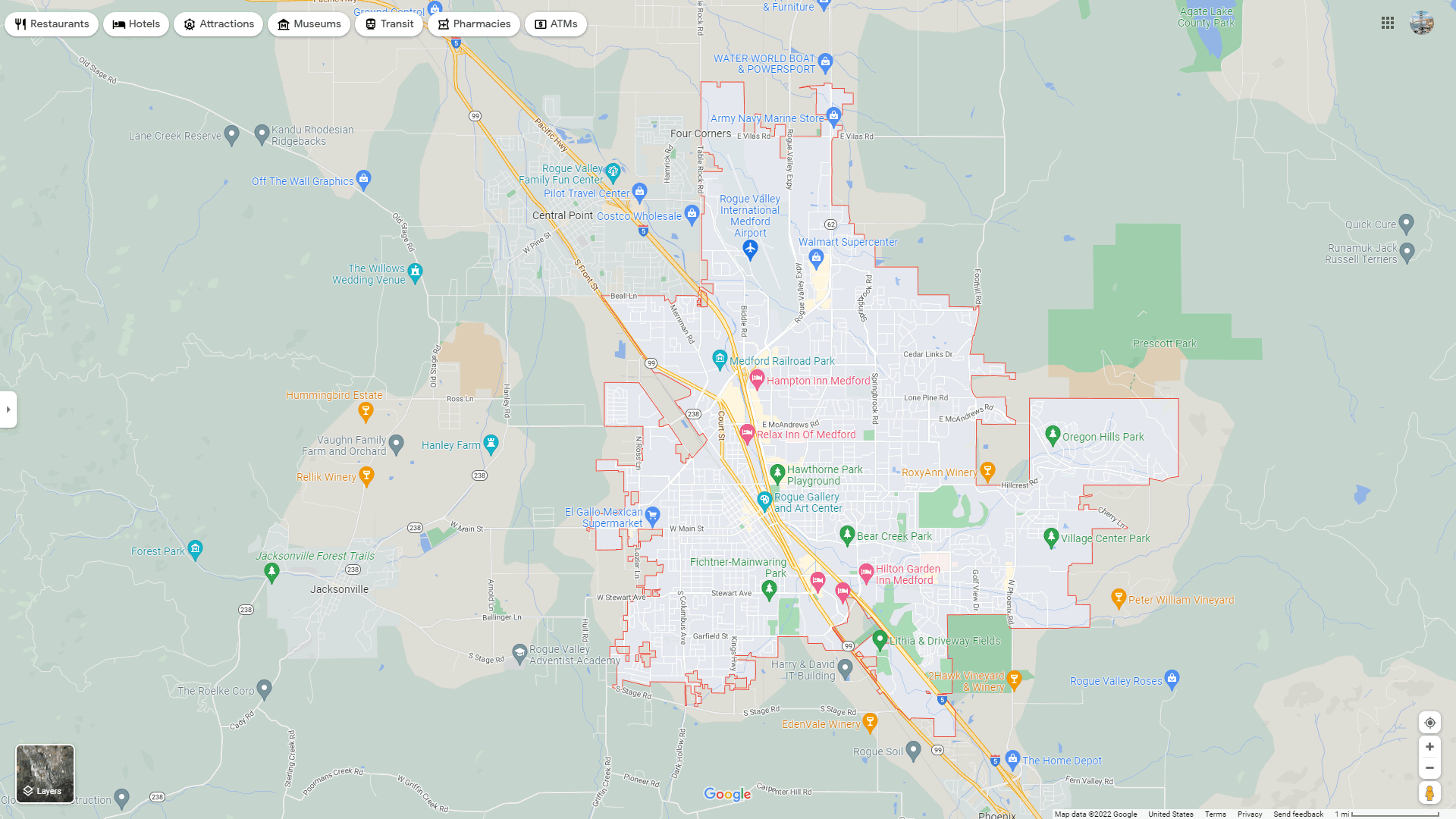 Medford Oregon Map